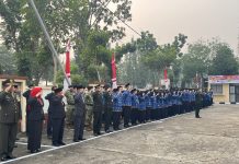 Pengadilan Militer IV-14 Pontianak Laksanakan Upacara HUT ke-81 Kemerdekaan RI Bersama Pengadilan Agama Pontianak dan Pengadilan Tata Usaha Pontianak.